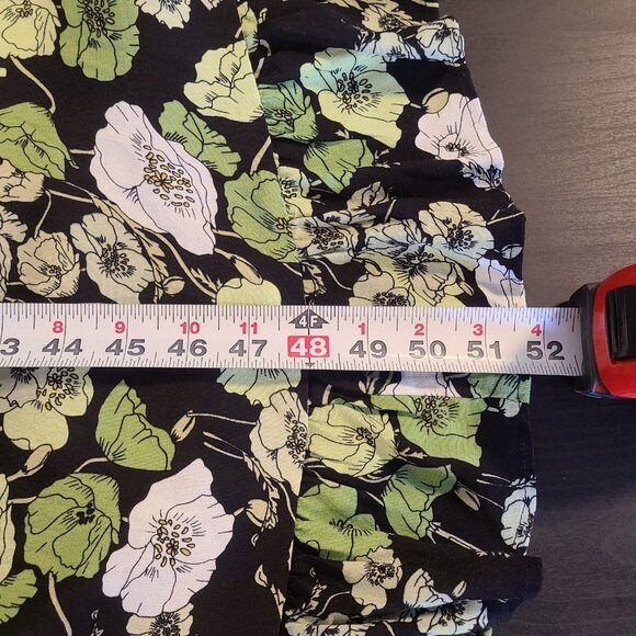 Ellos Womens Plus Size Empire V Neck Ruffled Dress 24 NWT Floral Ruffle Sleeve - Picture 6 of 8